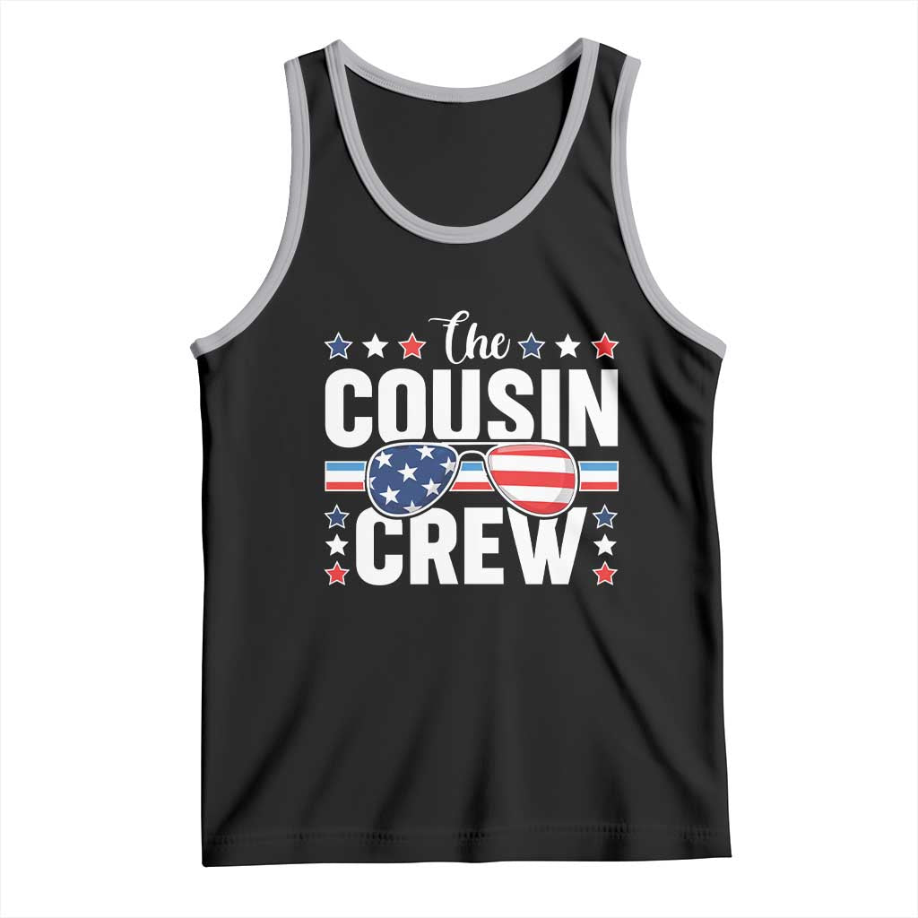 Funny The Cousin Crew 4th Of July Tank Top Patriotic American Family Matching TS11 Black Athletic Heather Print Your Wear