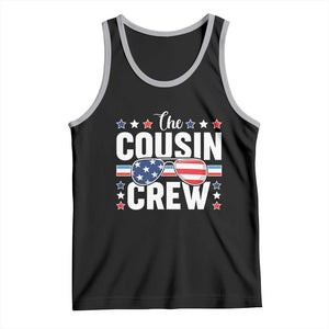 Funny The Cousin Crew 4th Of July Tank Top Patriotic American Family Matching TS11 Black Athletic Heather Print Your Wear