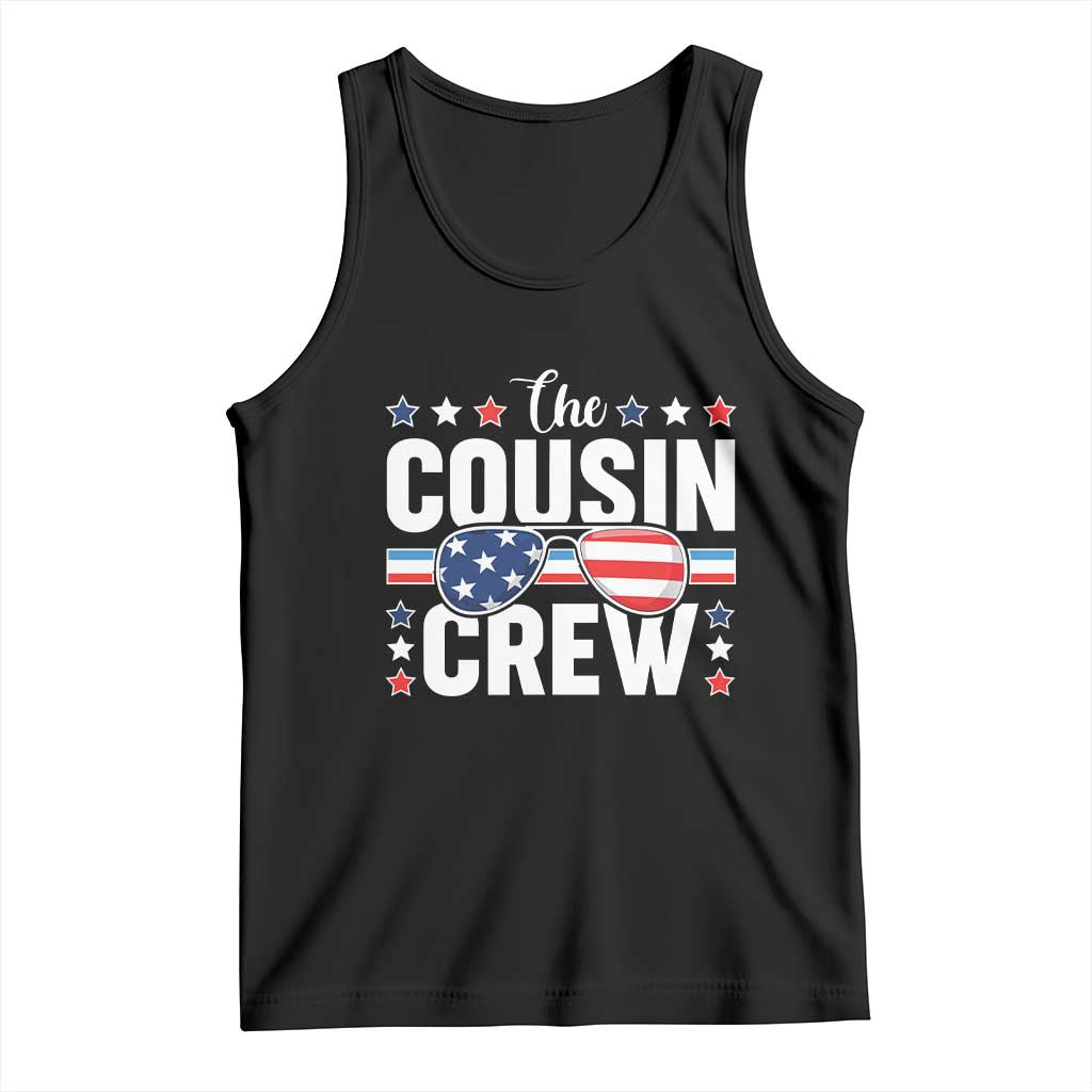 Funny The Cousin Crew 4th Of July Tank Top Patriotic American Family Matching TS11 Black Print Your Wear