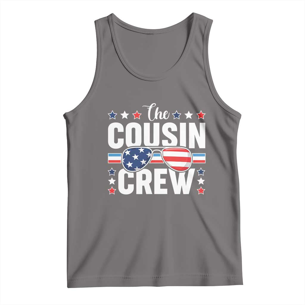 Funny The Cousin Crew 4th Of July Tank Top Patriotic American Family Matching TS11 Deep Heather Print Your Wear