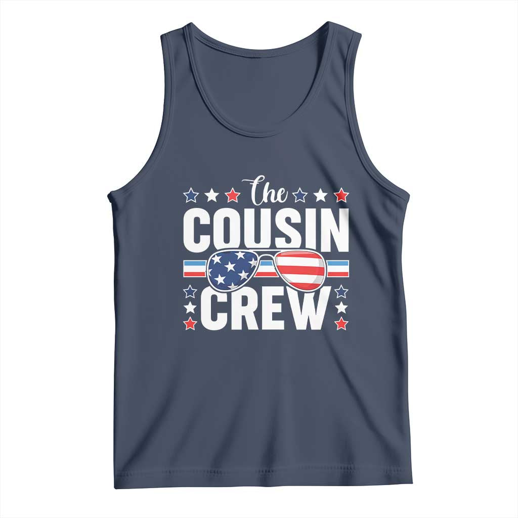 Funny The Cousin Crew 4th Of July Tank Top Patriotic American Family Matching TS11 Navy Print Your Wear