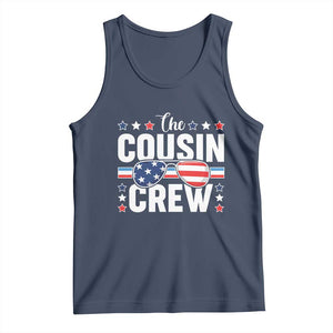 Funny The Cousin Crew 4th Of July Tank Top Patriotic American Family Matching TS11 Navy Print Your Wear