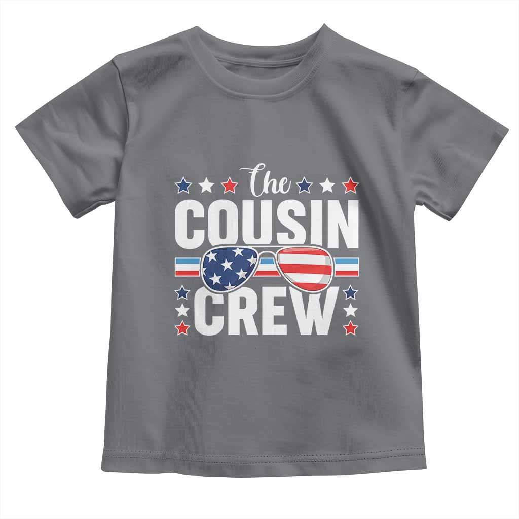 Funny The Cousin Crew 4th Of July Toddler T Shirt Patriotic American Family Matching TS11 Charcoal Print Your Wear
