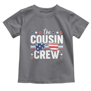 Funny The Cousin Crew 4th Of July Toddler T Shirt Patriotic American Family Matching TS11 Charcoal Print Your Wear