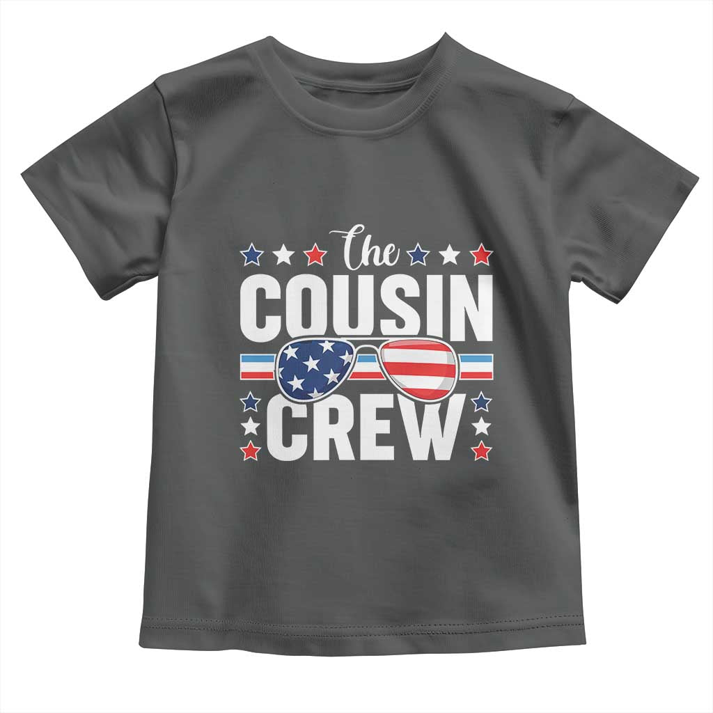 Funny The Cousin Crew 4th Of July Toddler T Shirt Patriotic American Family Matching TS11 Dark Heather Print Your Wear