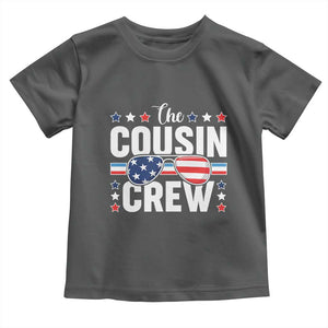 Funny The Cousin Crew 4th Of July Toddler T Shirt Patriotic American Family Matching TS11 Dark Heather Print Your Wear