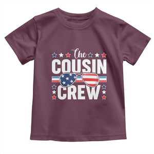Funny The Cousin Crew 4th Of July Toddler T Shirt Patriotic American Family Matching TS11 Maroon Print Your Wear