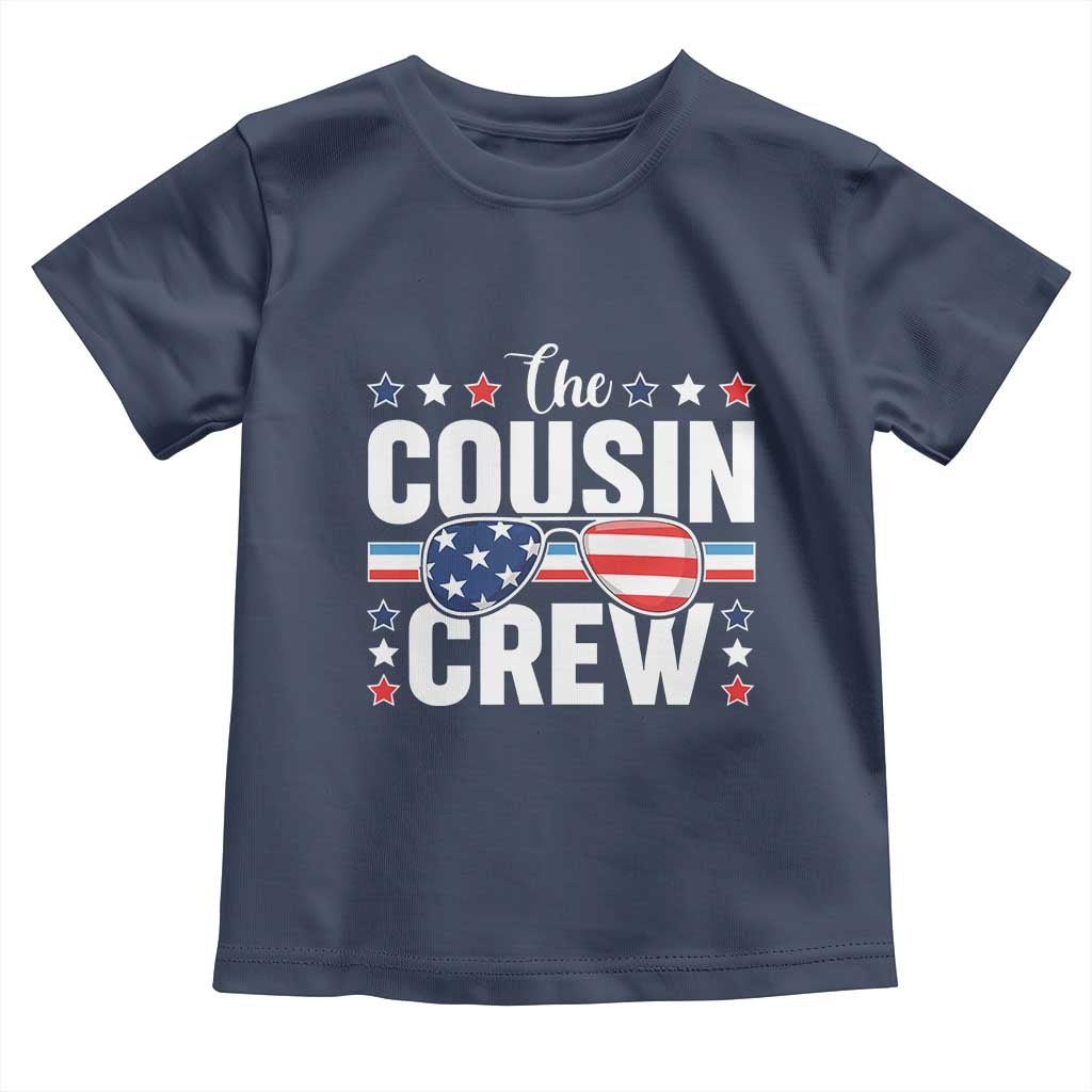 Funny The Cousin Crew 4th Of July Toddler T Shirt Patriotic American Family Matching TS11 Navy Print Your Wear