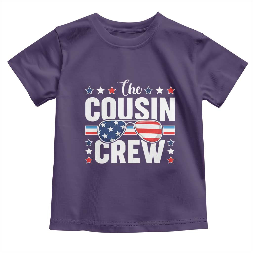 Funny The Cousin Crew 4th Of July Toddler T Shirt Patriotic American Family Matching TS11 Purple Print Your Wear