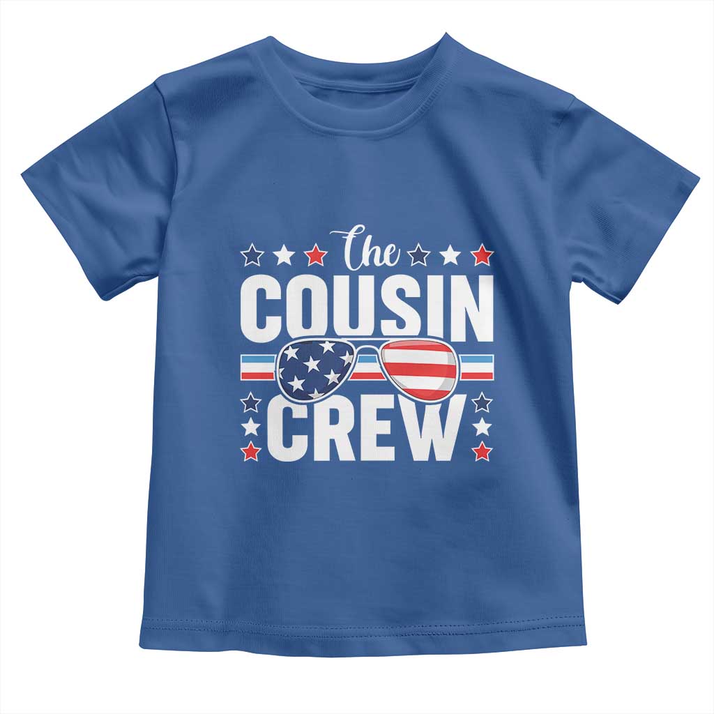 Funny The Cousin Crew 4th Of July Toddler T Shirt Patriotic American Family Matching TS11 Royal Blue Print Your Wear