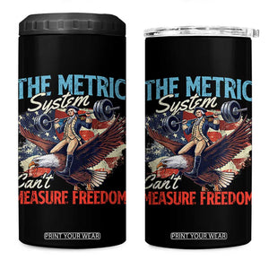 Funny The Metric System Can't Measure Freedom 4th Of July 4 in 1 Can Cooler Tumbler TS11 One Size: 16 oz Black Print Your Wear