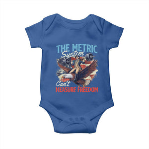 Funny The Metric System Can't Measure Freedom 4th Of July Baby Onesie TS11 Royal Blue Print Your Wear