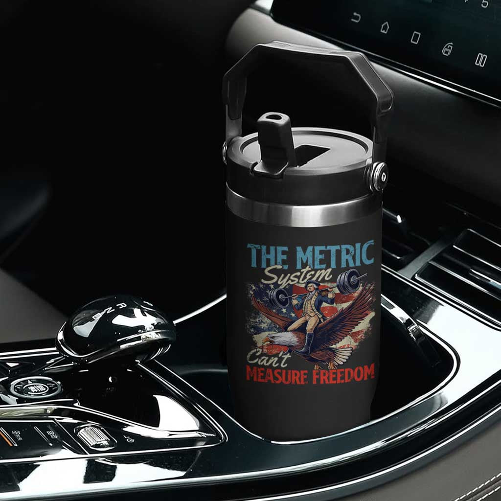 Funny The Metric System Can't Measure Freedom 4th Of July Flip Straw Tumbler TS11 Print Your Wear