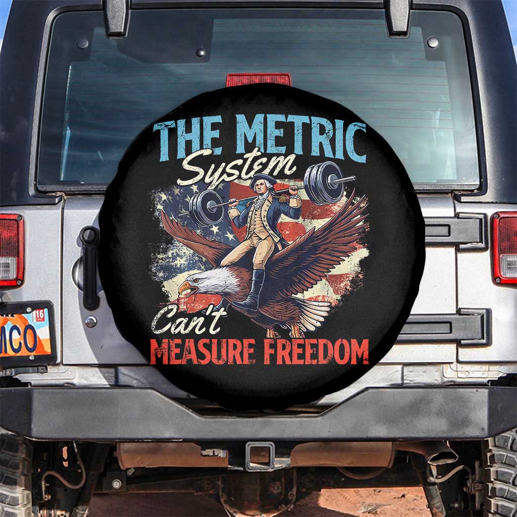 Funny The Metric System Can't Measure Freedom 4th Of July Spare Tire Cover TS11 No hole Black Print Your Wear