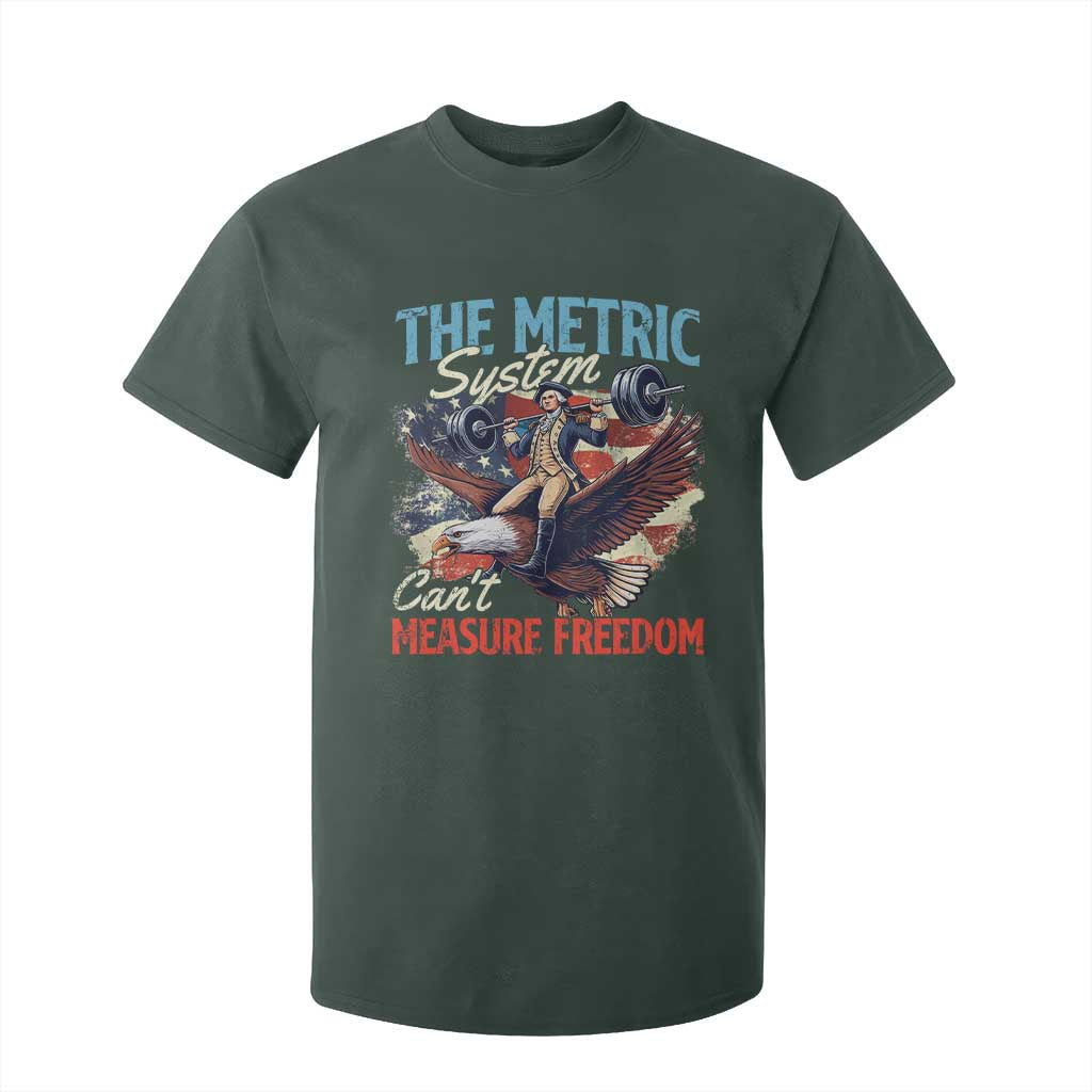 Funny The Metric System Can't Measure Freedom 4th Of July T Shirt For Kid TS11 Dark Forest Green Print Your Wear