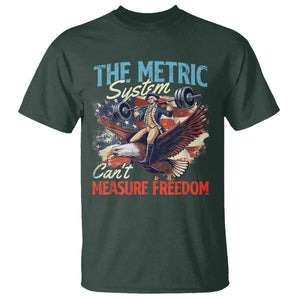 Funny The Metric System Can't Measure Freedom 4th Of July T Shirt TS11 Dark Forest Green Print Your Wear