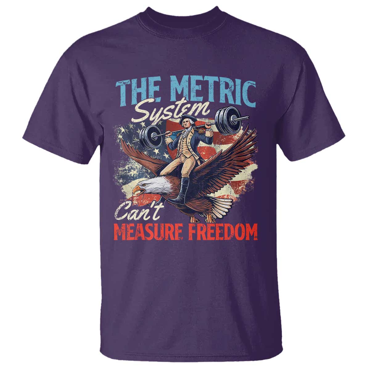 Funny The Metric System Can't Measure Freedom 4th Of July T Shirt TS11 Purple Print Your Wear