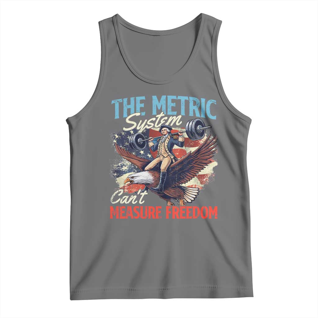 Funny The Metric System Can't Measure Freedom 4th Of July Tank Top TS11 Black Heather Print Your Wear