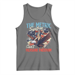 Funny The Metric System Can't Measure Freedom 4th Of July Tank Top TS11 Black Heather Print Your Wear