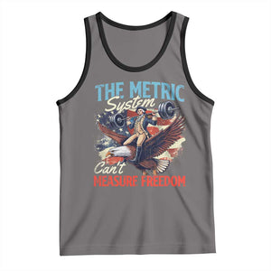 Funny The Metric System Can't Measure Freedom 4th Of July Tank Top TS11 Deep Heather Black Print Your Wear
