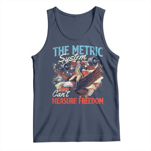 Funny The Metric System Can't Measure Freedom 4th Of July Tank Top TS11 Navy Print Your Wear