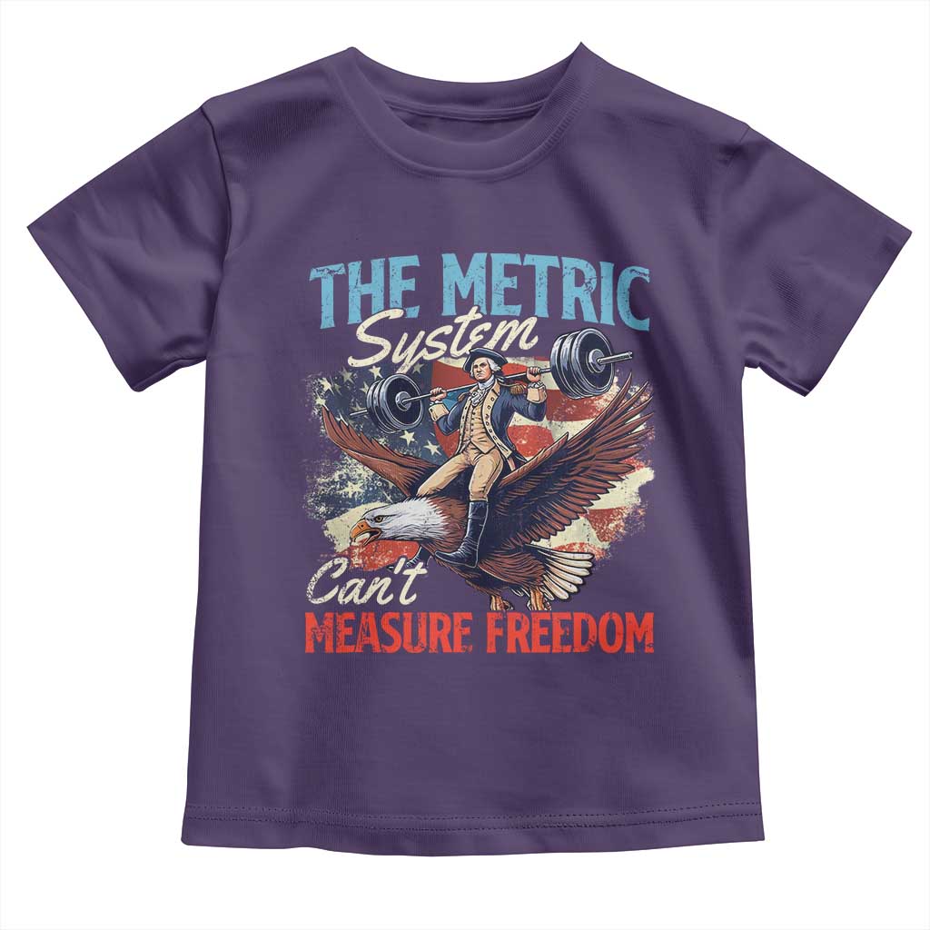 Funny The Metric System Can't Measure Freedom 4th Of July Toddler T Shirt TS11 Purple Print Your Wear