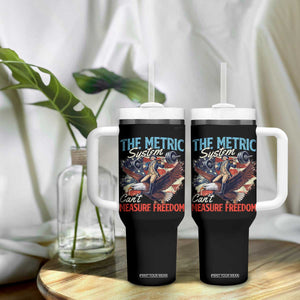 Funny The Metric System Can't Measure Freedom 4th Of July Tumbler With Handle TS11 Print Your Wear