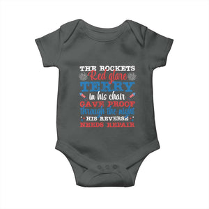Funny The Rockets Red Glare Terry In His Chair His Reverse Needs Repair Baby Onesie 4th Of July Meme TS11 Dark Heather Print Your Wear