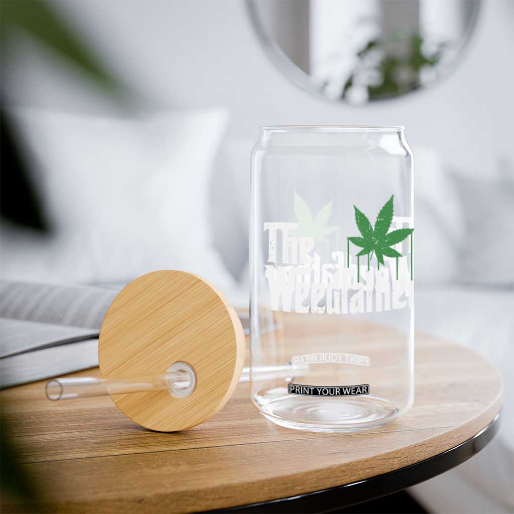 Funny The Weedfather Glass Can Marijuana Stoner Dad Fathers Day TS11 Print Your Wear