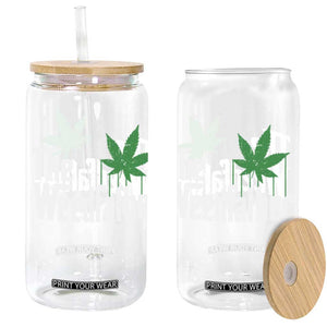 Funny The Weedfather Glass Can Marijuana Stoner Dad Fathers Day TS11 Black Print Your Wear