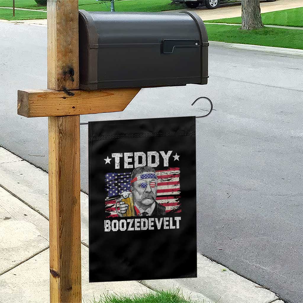 Funny Theodore Roosevelt 4th Of July Garden Flag Teddy Boozedevelt Drinking American Flag TS10 Print Your Wear