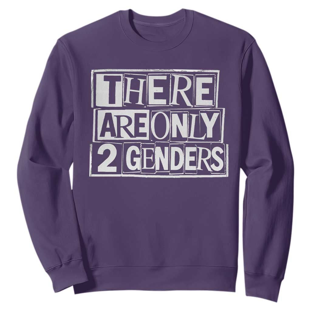 Funny There Are Only 2 Genders Male And Female Sweatshirt TS11 Purple Print Your Wear
