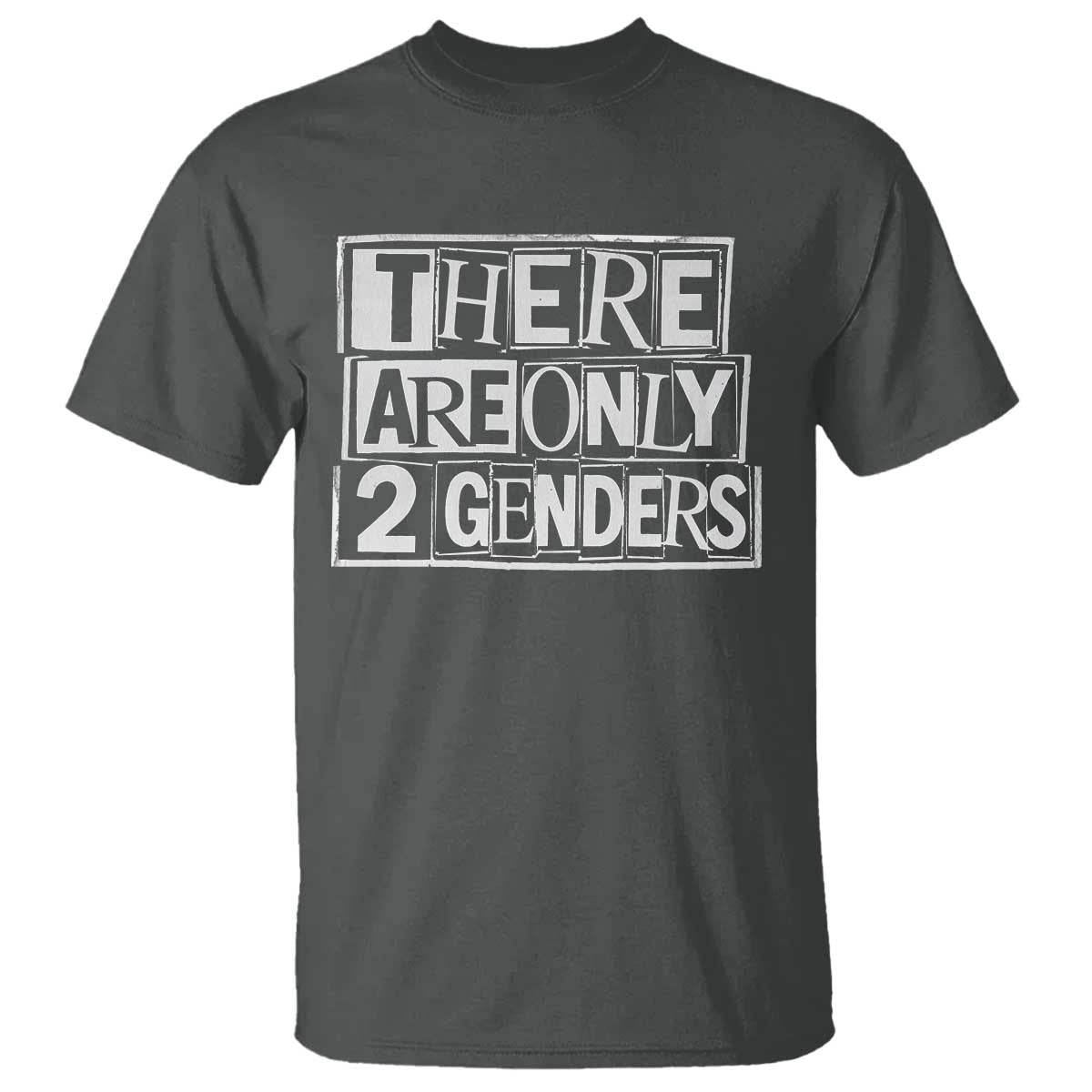 Funny There Are Only 2 Genders Male And Female T Shirt TS11 Dark Heather Print Your Wear