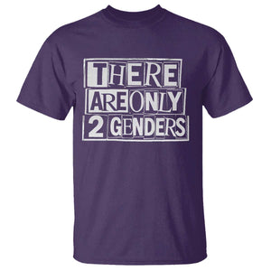 Funny There Are Only 2 Genders Male And Female T Shirt TS11 Purple Print Your Wear