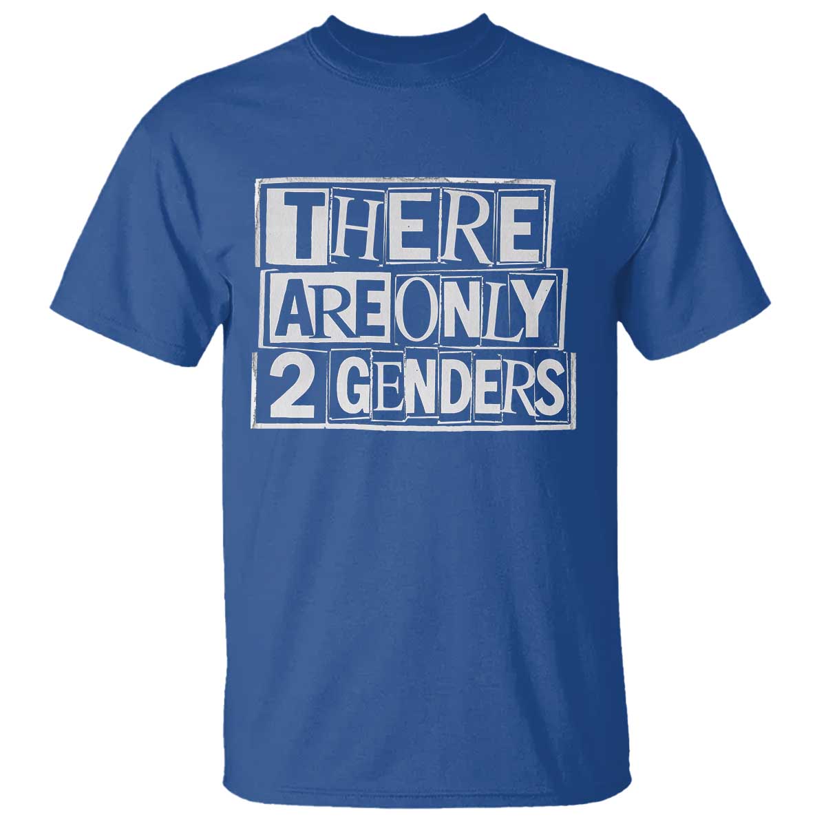 Funny There Are Only 2 Genders Male And Female T Shirt TS11 Royal Blue Print Your Wear