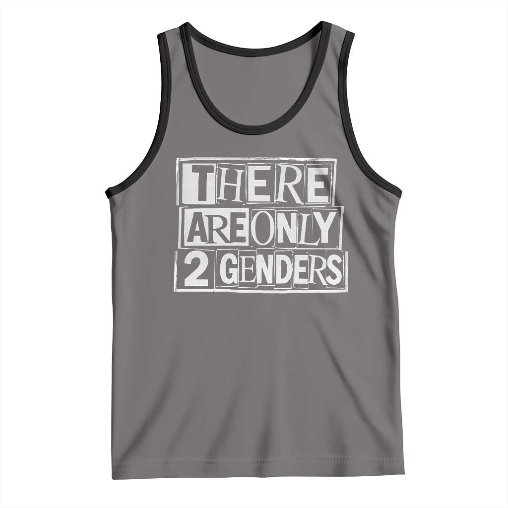 Funny There Are Only 2 Genders Male And Female Tank Top TS11 Deep Heather Black Print Your Wear