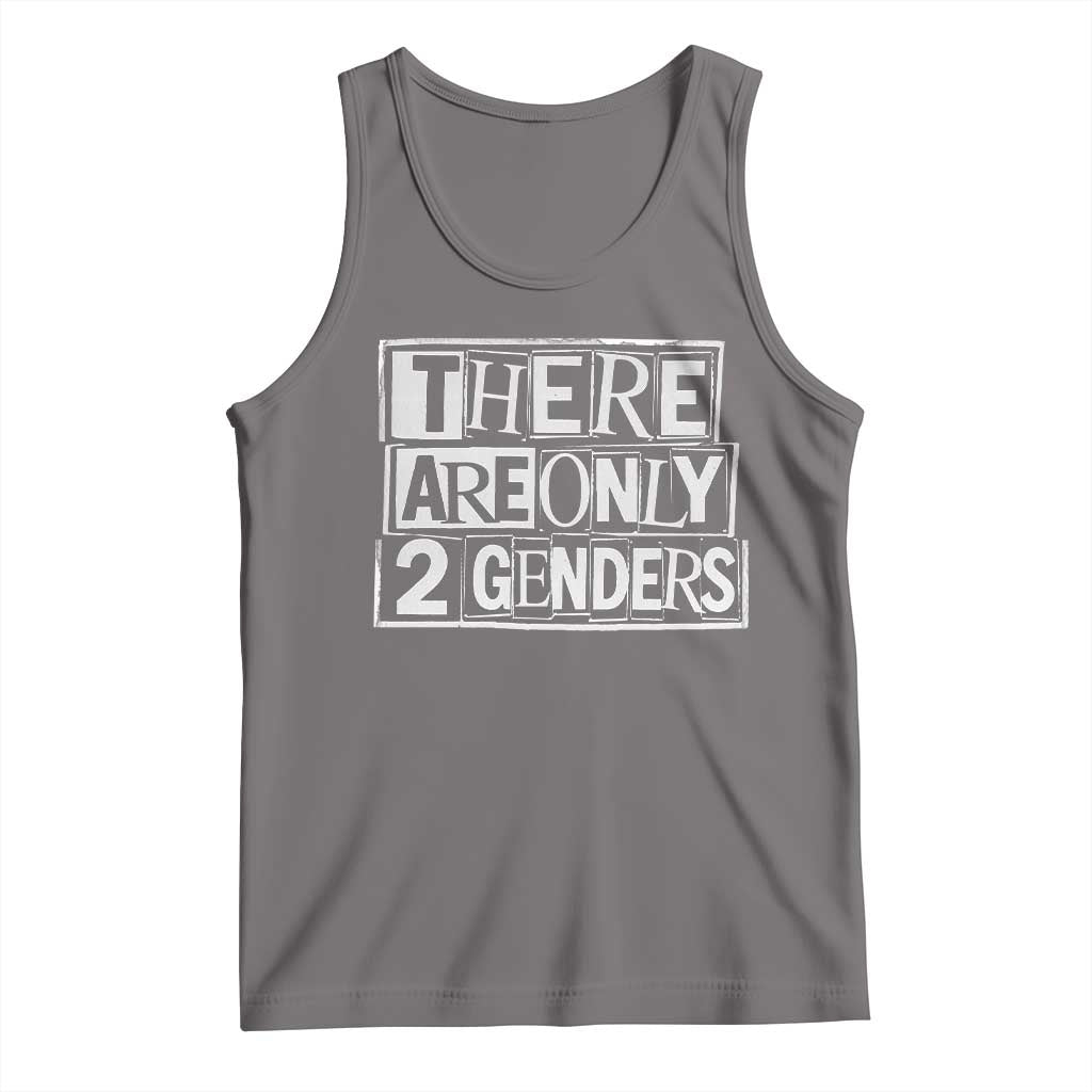 Funny There Are Only 2 Genders Male And Female Tank Top TS11 Deep Heather Print Your Wear