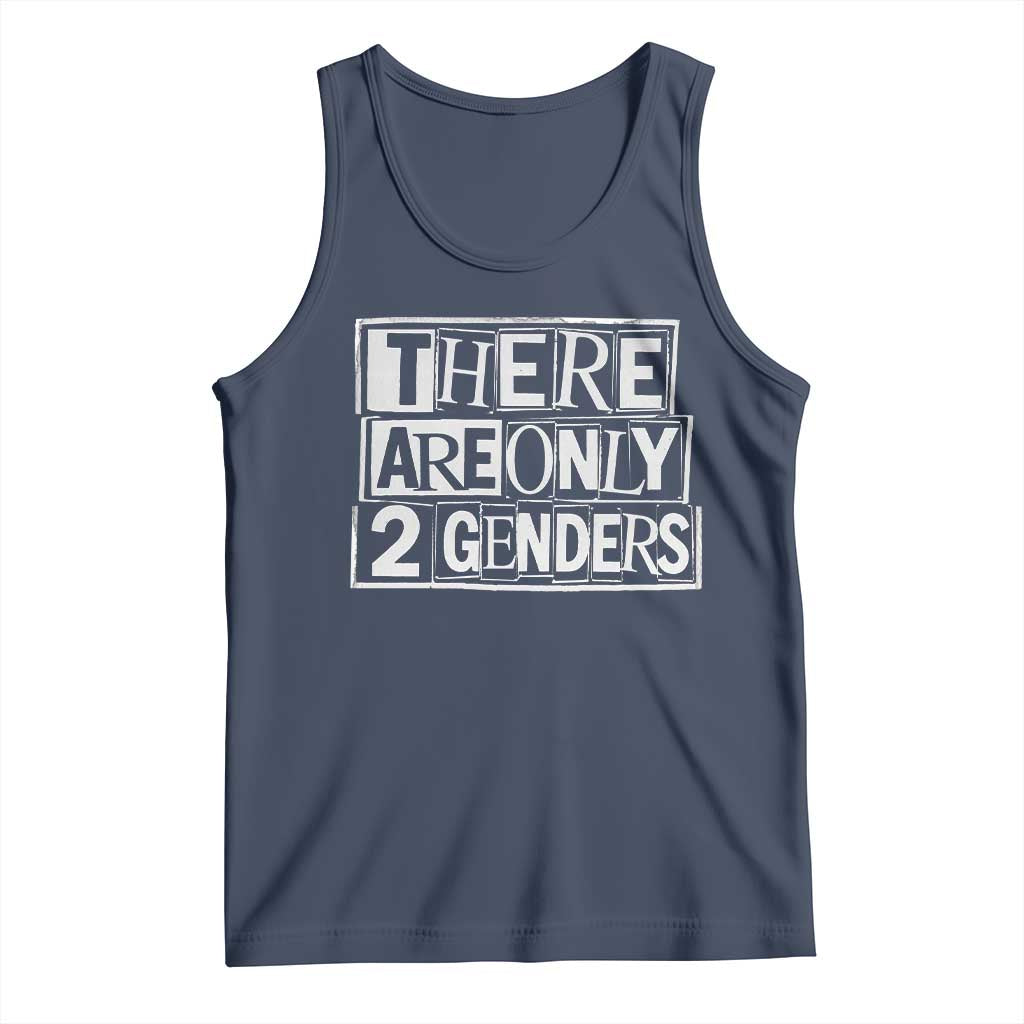 Funny There Are Only 2 Genders Male And Female Tank Top TS11 Navy Print Your Wear