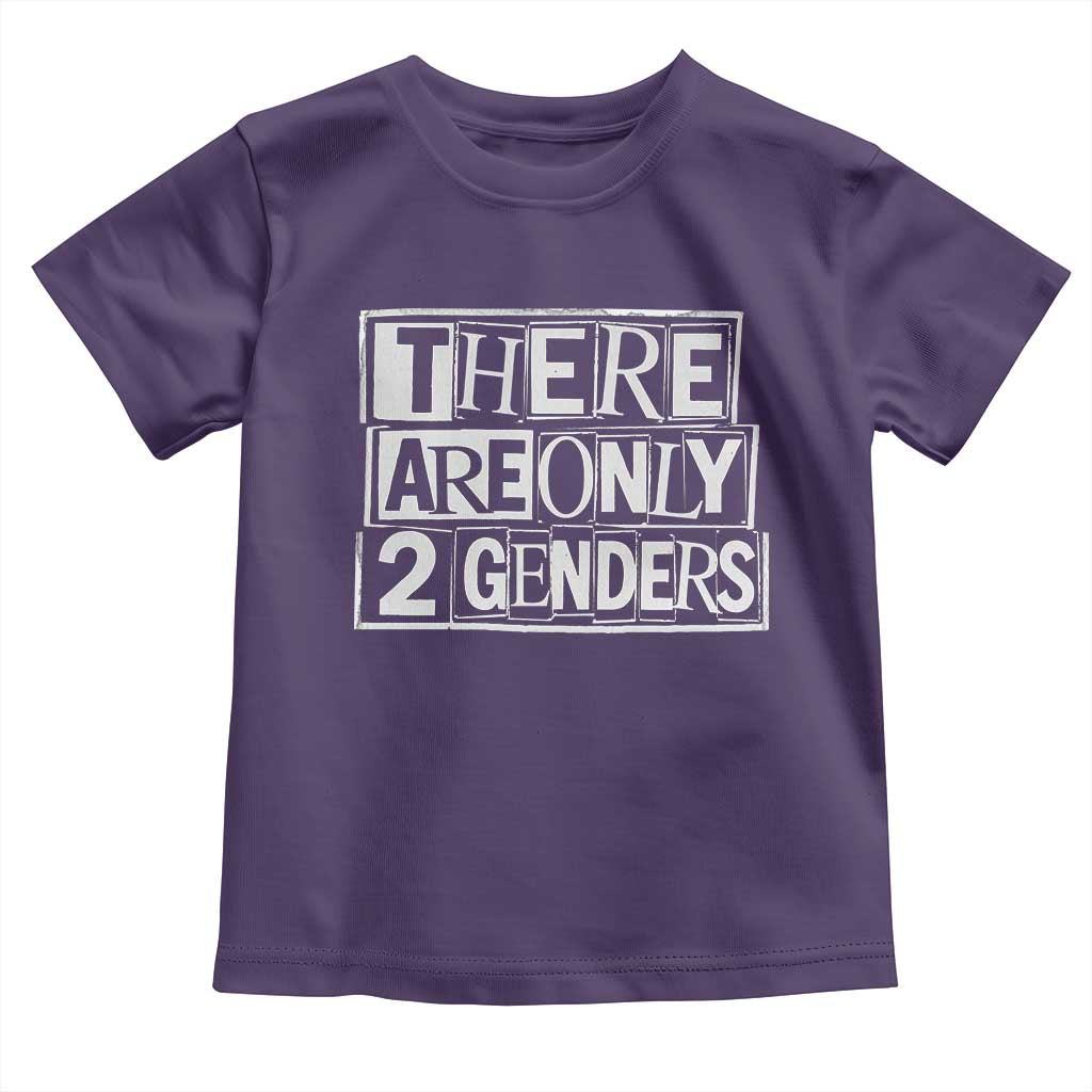 Funny There Are Only 2 Genders Male And Female Toddler T Shirt TS11 Purple Print Your Wear
