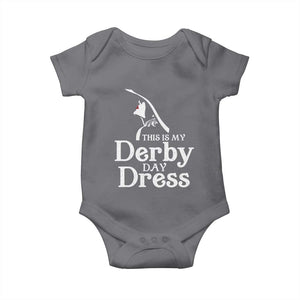 Funny This Is My Derby Day Dress Baby Onesie Horse Racing Fascinator Hat TS11 Charcoal Print Your Wear
