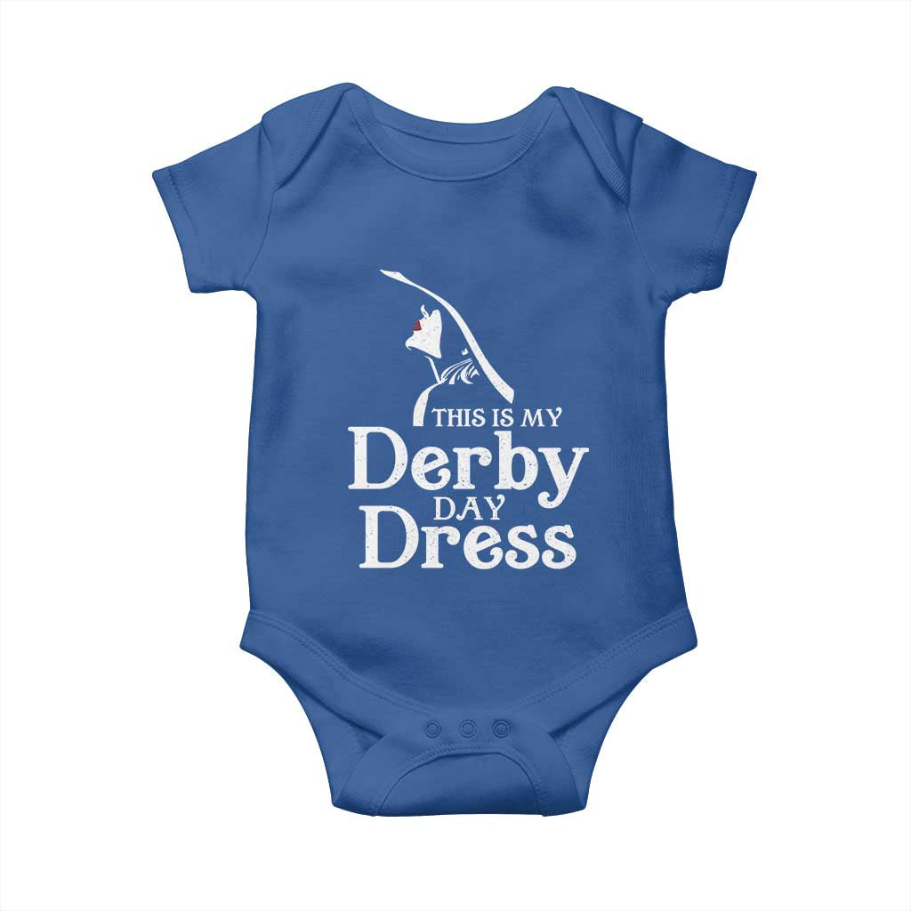 Funny This Is My Derby Day Dress Baby Onesie Horse Racing Fascinator Hat TS11 Royal Blue Print Your Wear