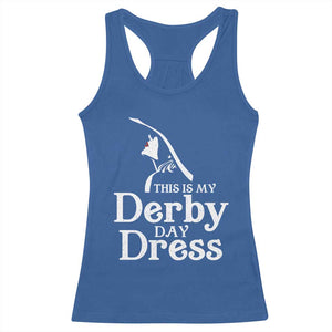 Funny This Is My Derby Day Dress Racerback Tank Top Horse Racing Fascinator Hat TS11 Royal Blue Print Your Wear
