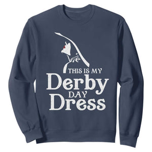 Funny This Is My Derby Day Dress Sweatshirt Horse Racing Fascinator Hat TS11 Navy Print Your Wear