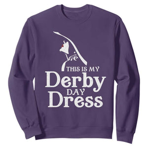 Funny This Is My Derby Day Dress Sweatshirt Horse Racing Fascinator Hat TS11 Purple Print Your Wear