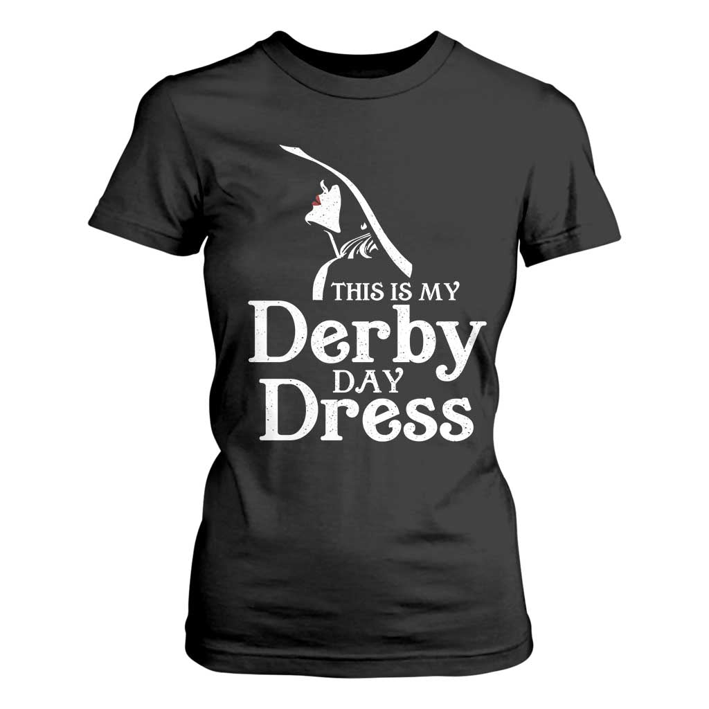Funny This Is My Derby Day Dress T Shirt For Women Horse Racing Fascinator Hat TS11 Black Print Your Wear