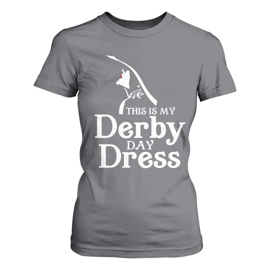 Funny This Is My Derby Day Dress T Shirt For Women Horse Racing Fascinator Hat TS11 Charcoal Print Your Wear