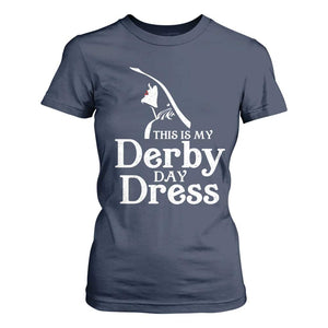 Funny This Is My Derby Day Dress T Shirt For Women Horse Racing Fascinator Hat TS11 Navy Print Your Wear