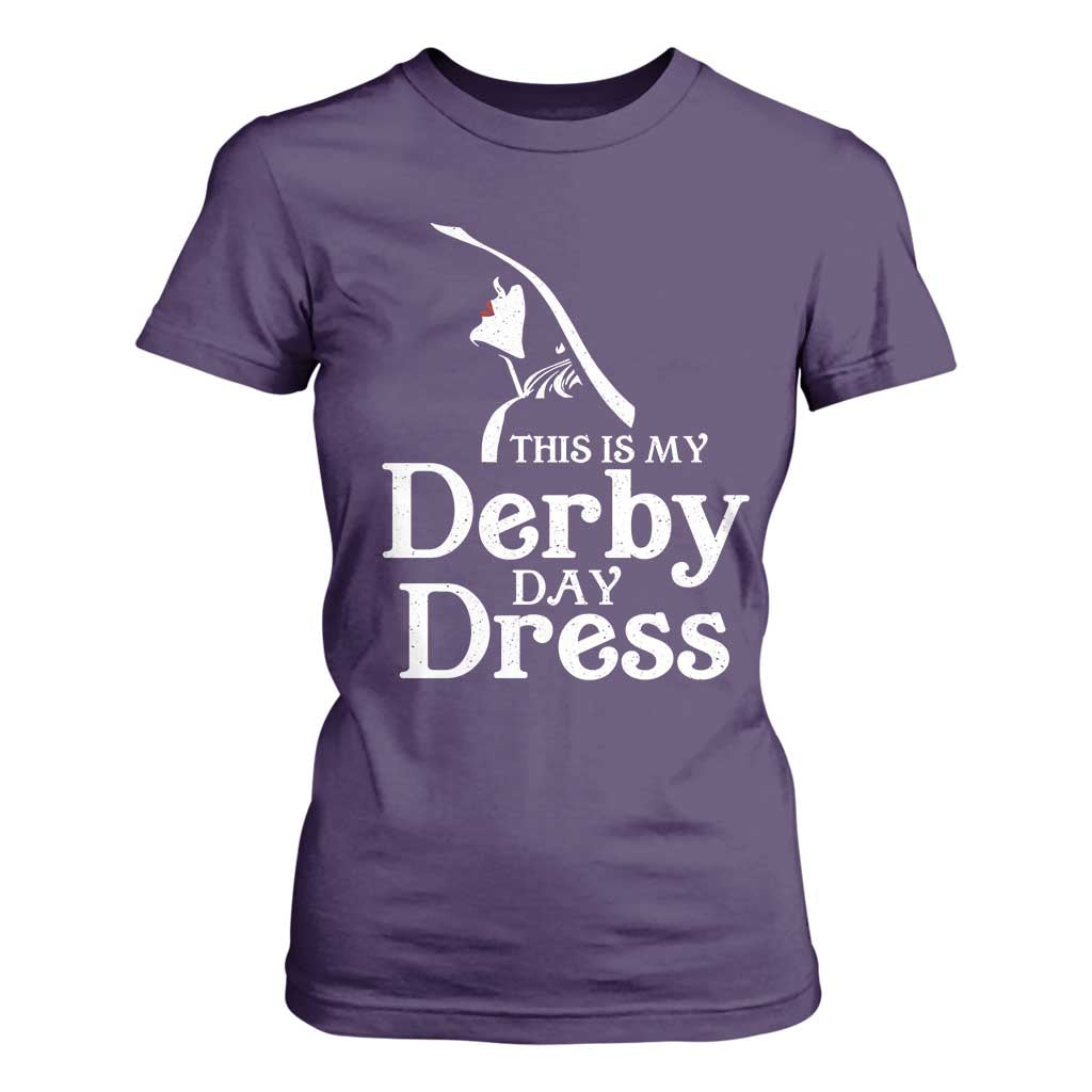 Funny This Is My Derby Day Dress T Shirt For Women Horse Racing Fascinator Hat TS11 Purple Print Your Wear