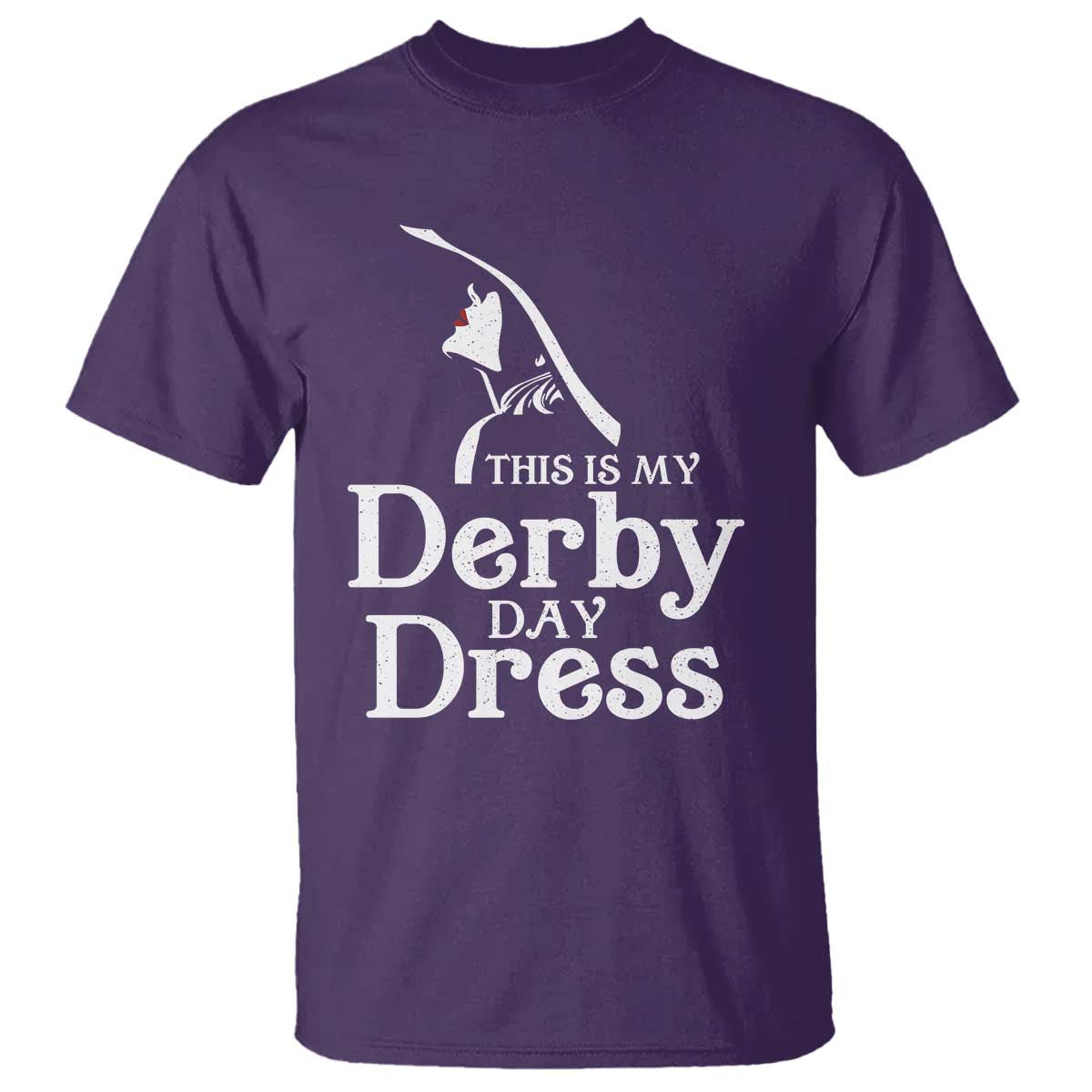 Funny This Is My Derby Day Dress T Shirt Horse Racing Fascinator Hat TS11 Purple Print Your Wear