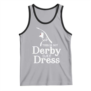 Funny This Is My Derby Day Dress Tank Top Horse Racing Fascinator Hat TS11 Athletic Heather Black Print Your Wear